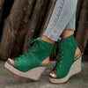 Stylish Women's Wedge Sandals with Lace-Up Closure