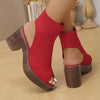Sandals with Thick Platform High Slope Heel