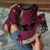 Women's Thick Sole Open-Toe Sandals with Zipper Closure