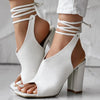 Guangdong Thick Heel Open-Toe Laced High Heel Sandals