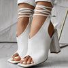 Guangdong Thick Heel Open-Toe Laced High Heel Sandals