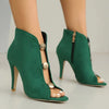 Women's Peep Toe Stiletto Sandals,