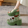 Women'S Summer Open-Toe Platform Sandals with Ankle Strap