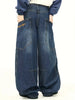 Men'S American Street Style Washed Distressed Straight Cut Loose Fit Jeans