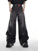 Men's Heavy-Distressed American Streetwear Straight-Leg Jeans