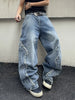 American retro-style loose jeans