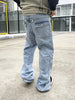 Men'S Casual Loose Fit Flare Leg Denim Pant
