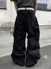 Unisex High-Waisted Denim Cargo Pants