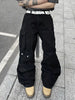 Unisex High-Waisted Denim Cargo Pants