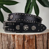 Men'S Punk Rock Belt with Star Emblem