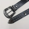 Y2K Skull Rivet Western Cowboy Faux Leather Belt