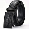Men'S Vintage Alligator Print Automatic Buckle Belt