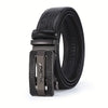Men'S Crocodile Pattern Faux Leather Belt