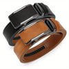 Men's Vintage Faux Leather Ratchet Belts with Automatic Buckle