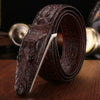 Men'S Black Crocodile Pattern Belt
