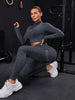 Seamless Thumb Hole Zip-Up Yoga Set