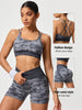 2pcs Women's short camouflage sports set