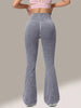 Women's Seamless High-Waisted Ruffled Long-Leg Flared Yoga Pants