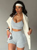 Two-Piece Set Frosted Yoga High