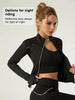 Women's Reflective Workout Jacket with Thumb Holes