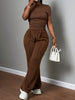 Brown top and pants for women