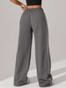 Women's Navy Blue Waffle Knit Yoga Pants
