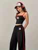Teen Girl Casual Fashionable Suspenders and Joggers Set