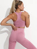 3pcs mint pink Seamless Yoga & Gym Set for Women