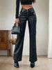 Women'S Fashion Sexy High Waist Straight Leg Pants