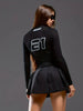 Letter Print Crew Neck T-Shirt, Y2K Long Sleeve