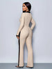 Elegant Two-Piece Set: Chic Long Sleeve Collar Top