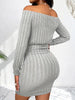 Women's Sexy Off-Shoulder Long Sleeve Bodycon Dress