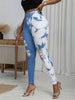 1pc Elegant Ripped Pattern Skinny Faux Denim for Women