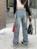 Women'S Casual Star Printed Denim Jeans