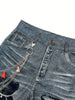 Women's High-Waisted Wide-Leg Imitation Denim Jeans