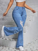 Women's Flare Leg Jeans with Heart Patch Details