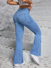 Women's Flare Leg Jeans with Heart Patch Details