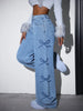 Women'S Casual Wide Leg Denim Jeans