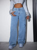 Women'S Casual Wide Leg Denim Jeans