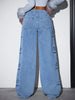 Women'S Casual Wide Leg Denim Jeans
