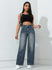Wide leg straight leg Women's jeans