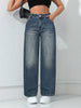Wide leg straight leg Women's jeans