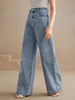 Women'S Vintage Floral Embroidered Denim Jeans