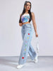 Women'S Embroidered Floral Denim Jeans