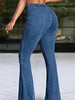 Women'S High-Waisted Stretchy Fashionable Versatile Flared Long Pants