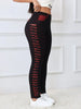 Women's Stretch Skinny Jeans with Side Ripped Detail