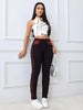 Women's Stretch Skinny Jeans with Side Ripped Detail