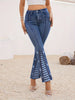 American Print Bell-Bottom Jeans for Women