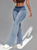High-Waisted Stretchy Slim-Fit Women'S Jeans with Retro Flared Sides And Zipper.