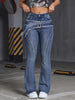 Women'S High-Waisted Flare Jeans - Vintage Style